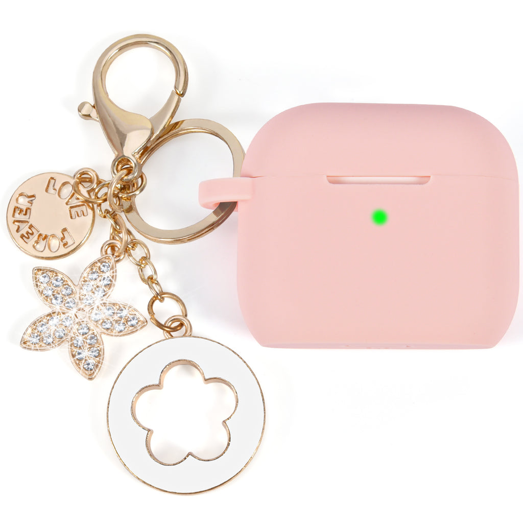 Silicone Case for Apple Airpod 3 Generation 3rd with Love Charm Keychain