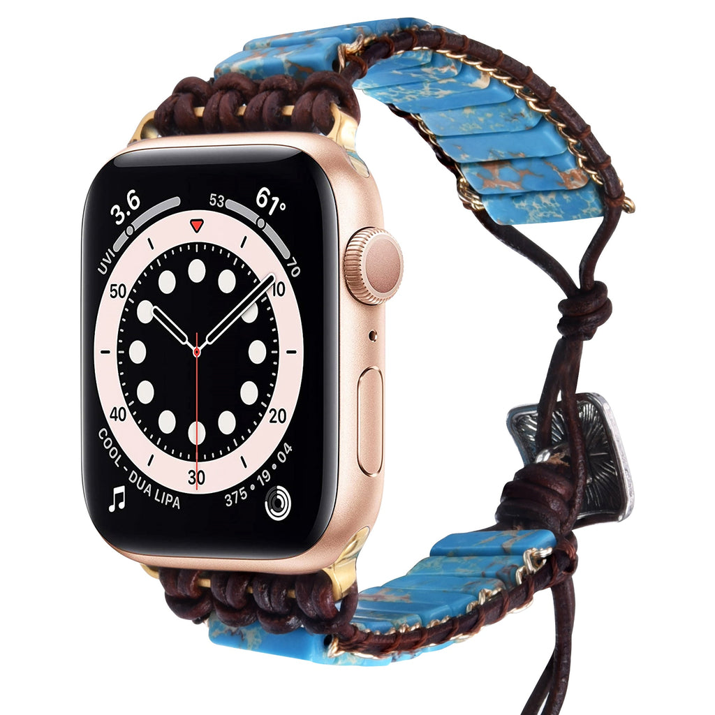 Handmade Bohemian Style Apple Watch Band Bracelet for 38/40/41mm & 42/44/45mm