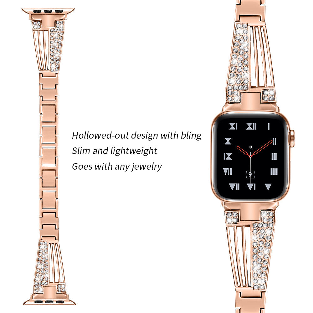 Worryfree Gadgets Apple Watch Band Jewelry Metal Strap Diamond