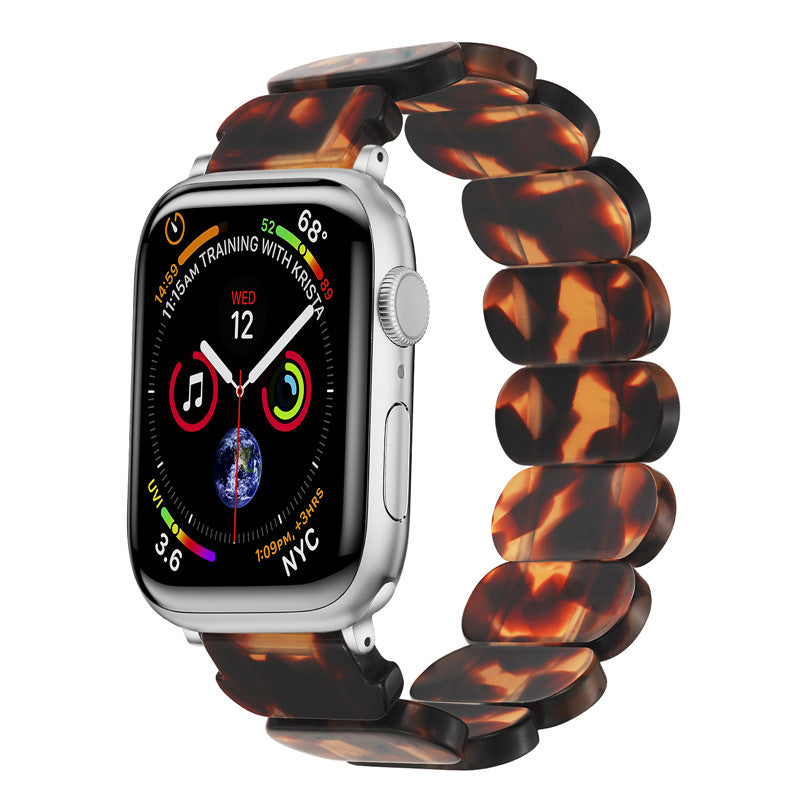 Resin Band for Apple Watch Oval Version-Tortoise Shell Design