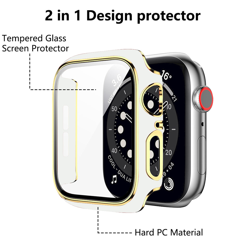 Bumper Case with Screen Protector for Apple Watch-White