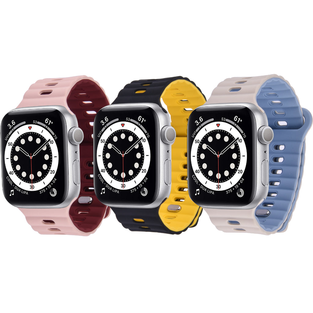 Silicone Band for Apple Watch- Dual Colors