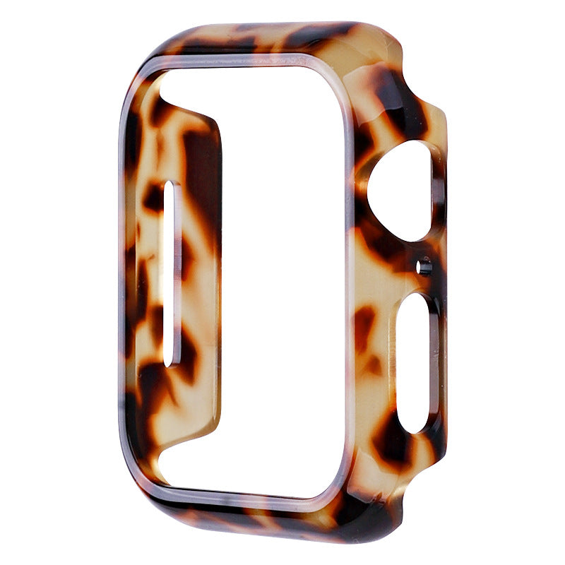 Tortoise Shell Design Resin Bumper Case for Apple Watch-Assorted Colors