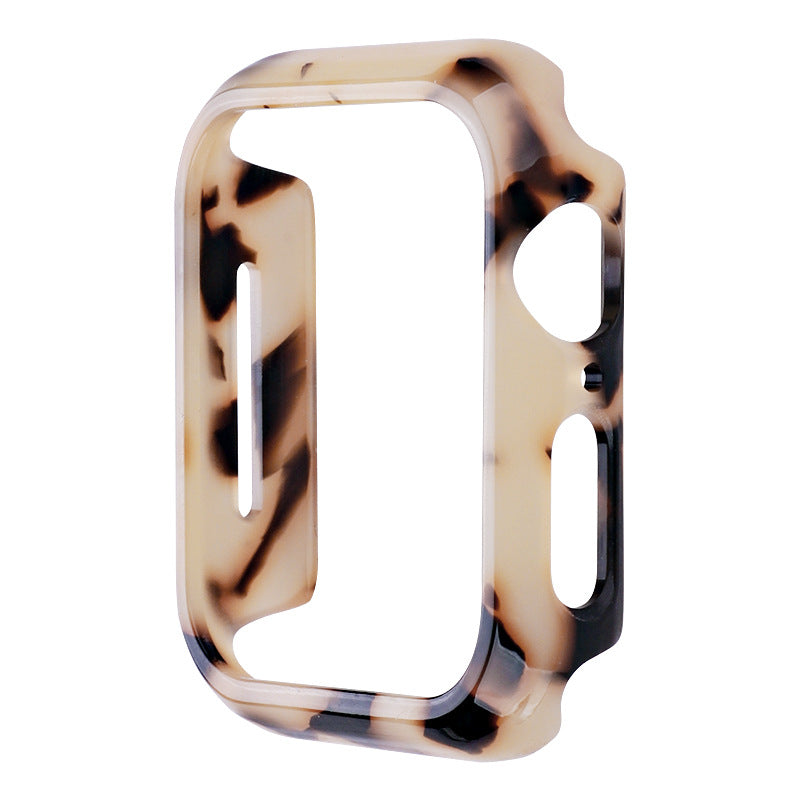 Tortoise Shell Design Resin Bumper Case for Apple Watch-Assorted Color ...