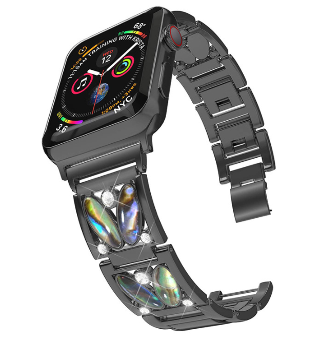 Alloy Metal Band for Apple Watch 49mm-Black ( works on 42, 44, 45mm )