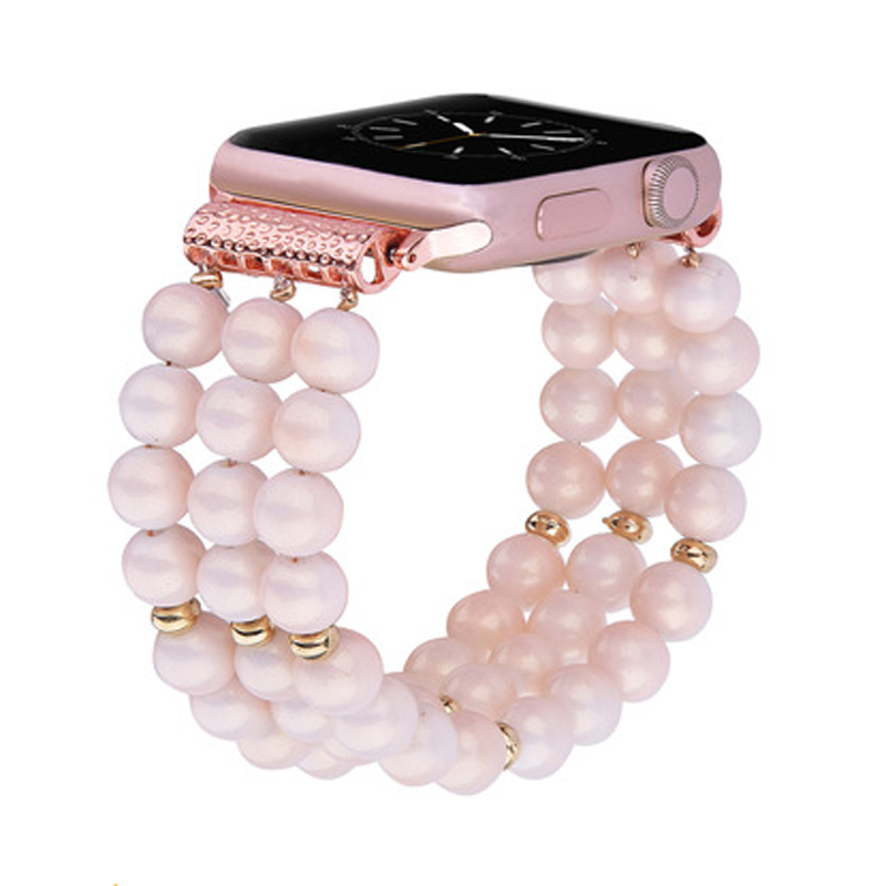 Handmade Beaded Pearl Band for Apple Watch-Assorted Colors