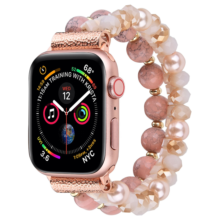 Handmade Beaded Pearl Band for Apple Watch-Assorted Colors