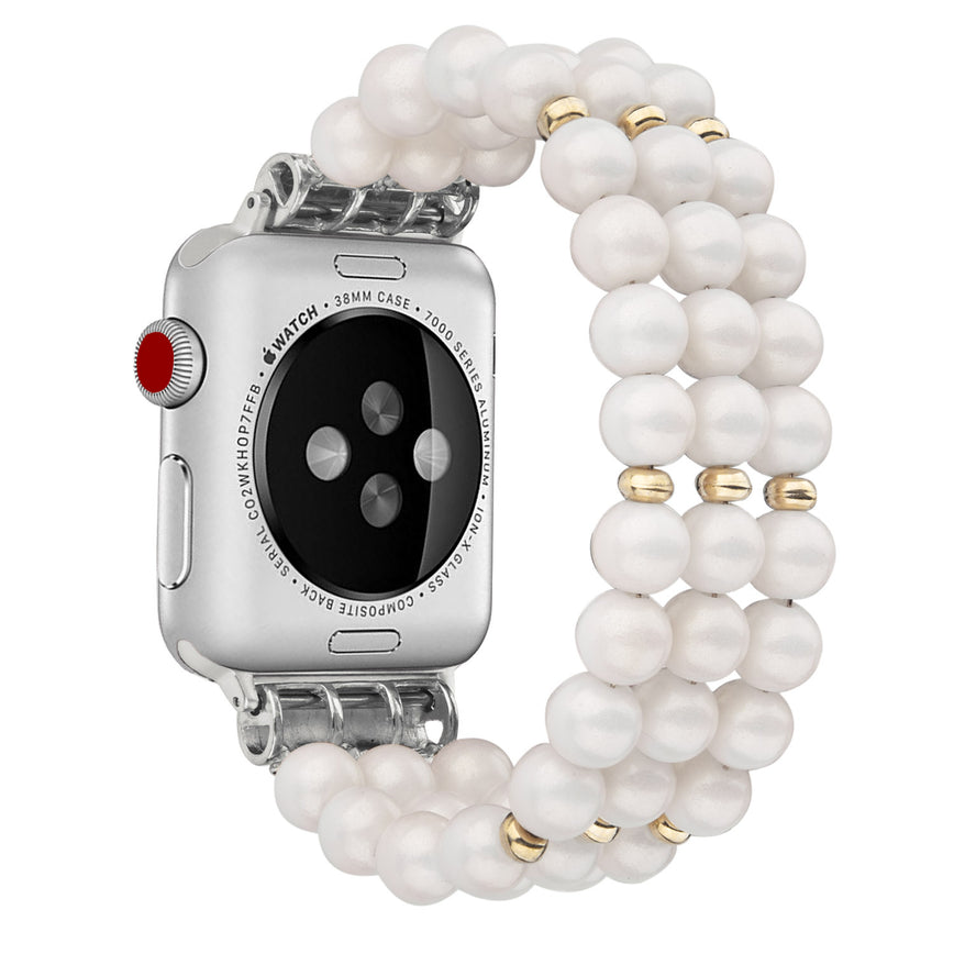 Handmade Beaded Pearl Band for Apple Watch-Assorted Colors
