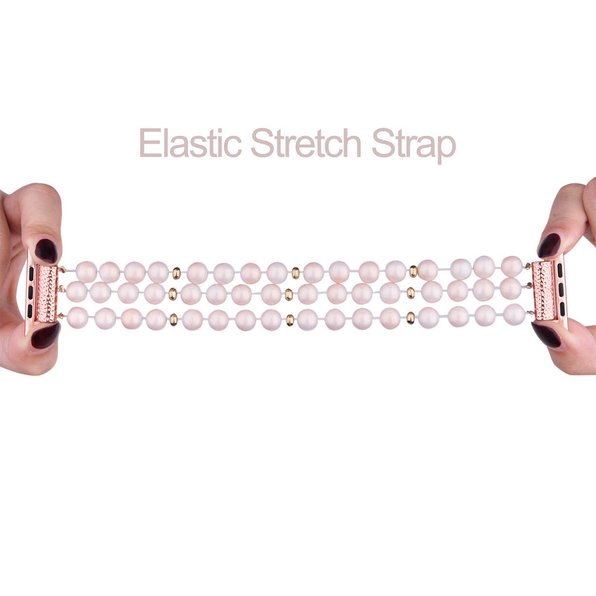 Handmade Beaded Pearl Band for Apple Watch-Assorted Colors