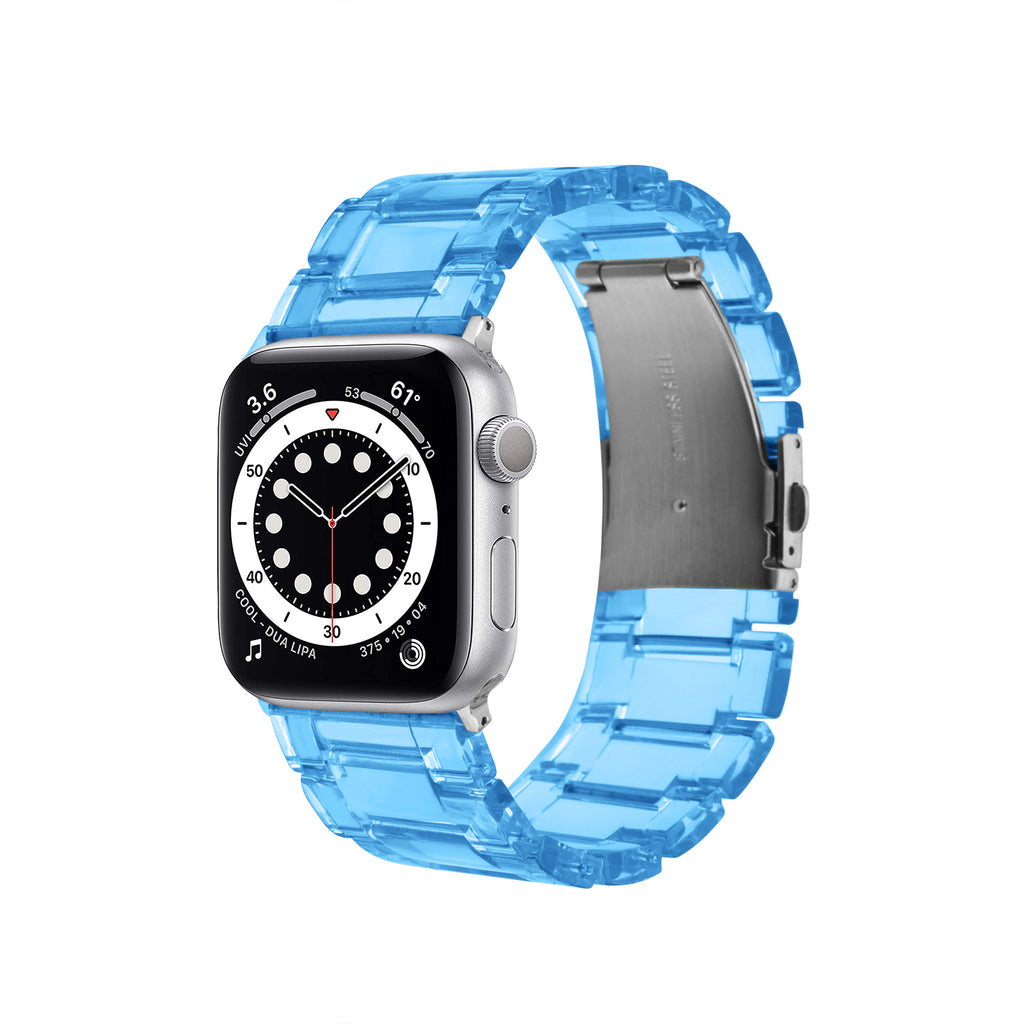 Transparent Lightweight Clear Resin Band for Apple Watch-Assorted Colors