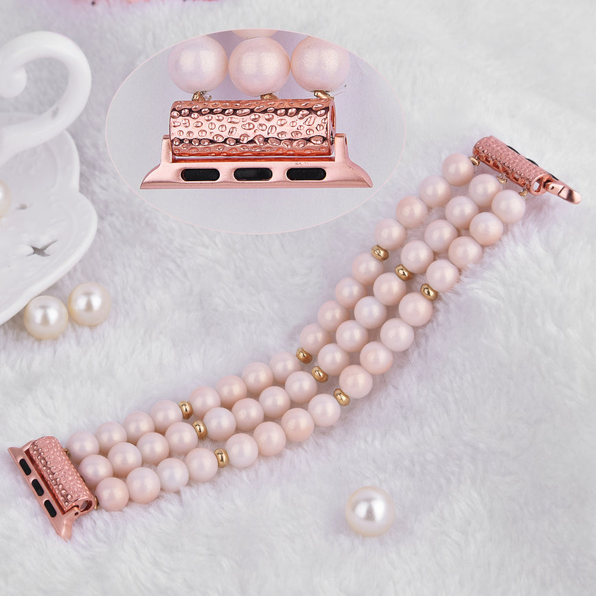 Handmade Beaded Pearl Band for Apple Watch-Assorted Colors