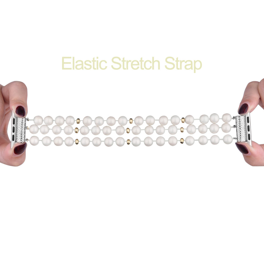 Handmade Beaded Pearl Band for Apple Watch-Assorted Colors
