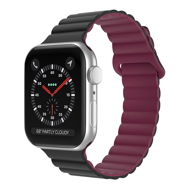 Magnetic Silicone Band for Apple Watch Band 38/40/41mm & 42/44/45mm Dual Colors