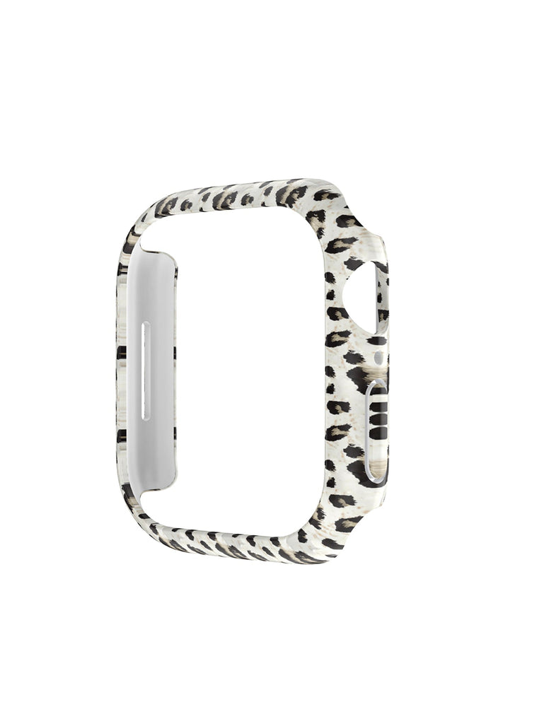 Protective Bumper Case with Screen Protector for Apple Watch 45mm-Leopard Print