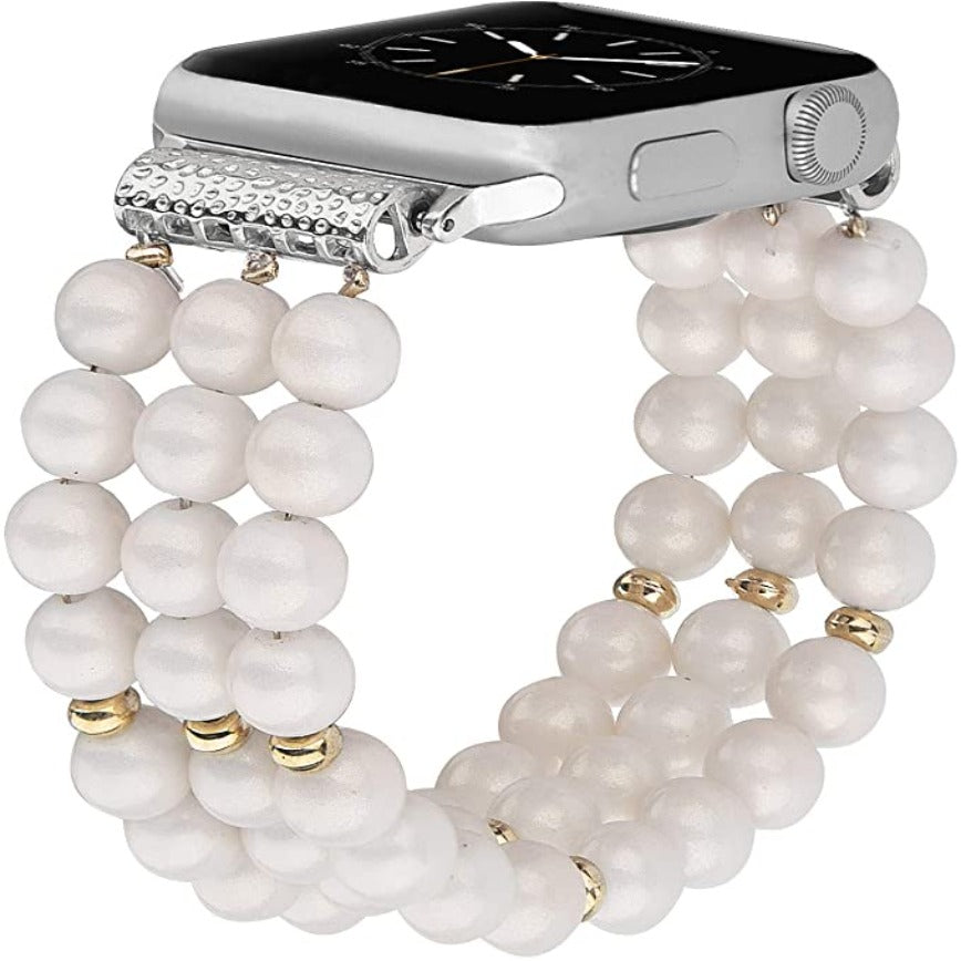 Handmade Beaded Pearl Band for Apple Watch-Assorted Colors