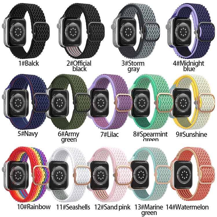 Stretchy Nylon Loop Band for Apple Watch 38/40/41mm & 42/44/45mm- Assorted Colors
