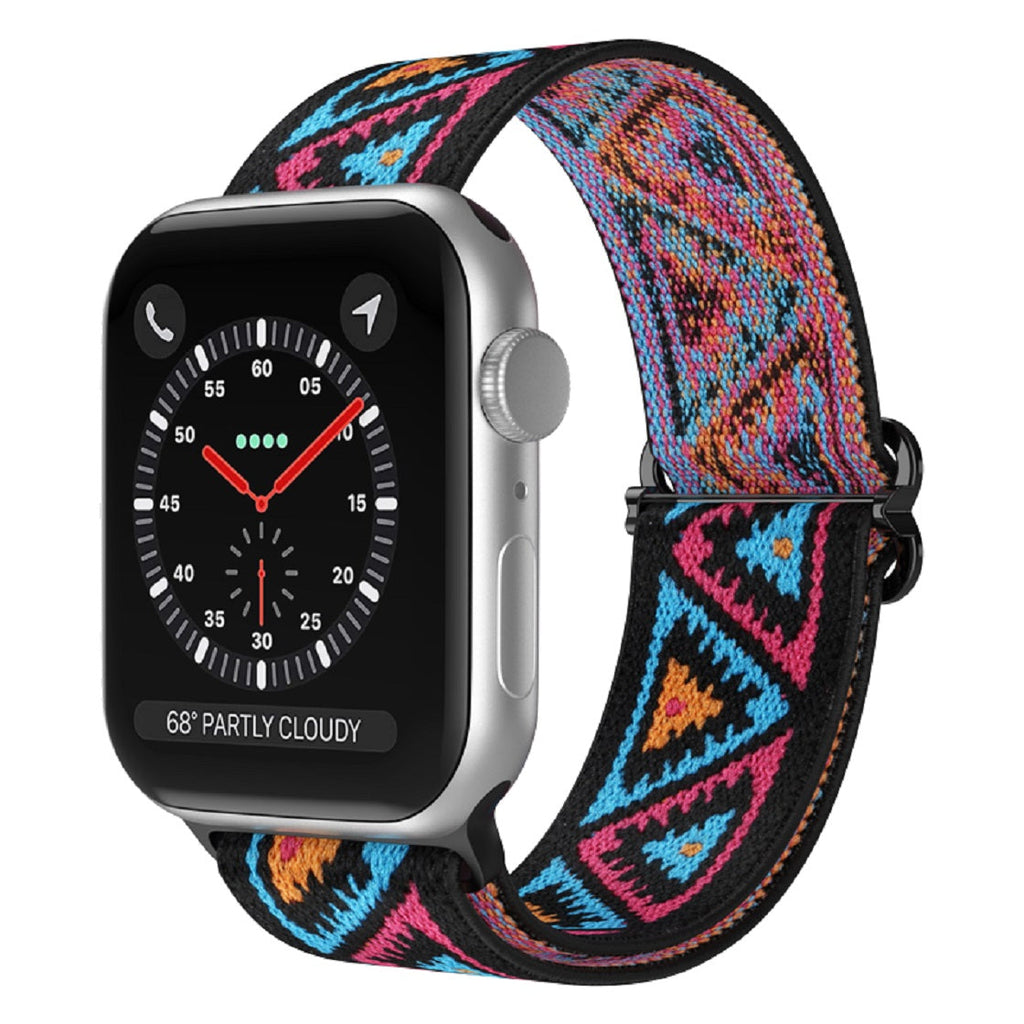 Leather Embroidery Designer Apple Watch Band Strap For iWatch Series SE  6/5/4/3/2/1