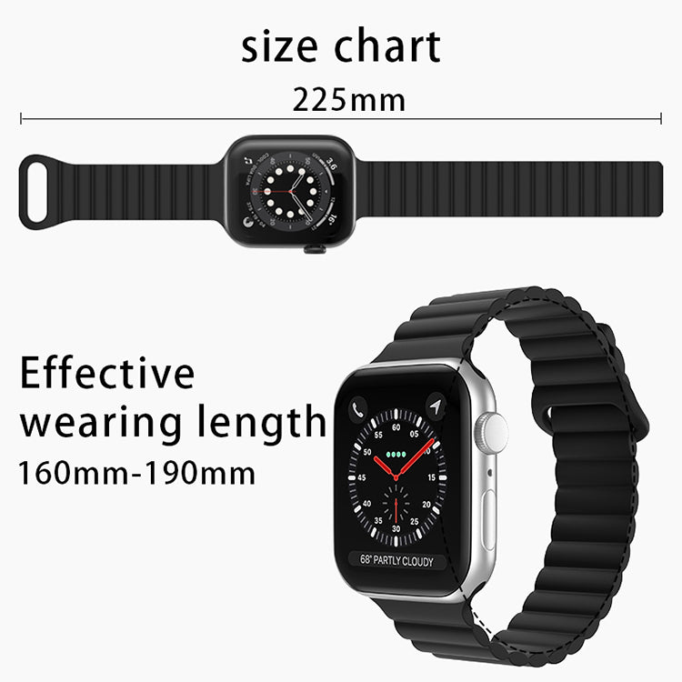Magnetic Silicone Band for Apple Watch Band 38/40/41mm & 42/44/45mm Dual Colors