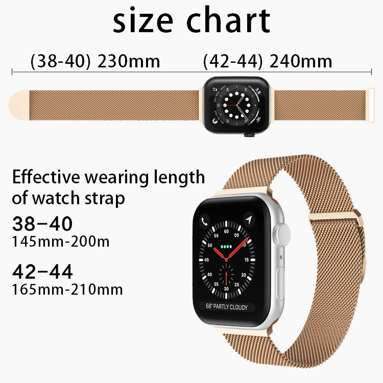 Metal Mesh Magnetic Dressy Band for Apple Watch 38/40/41mm & 42/44/45mm